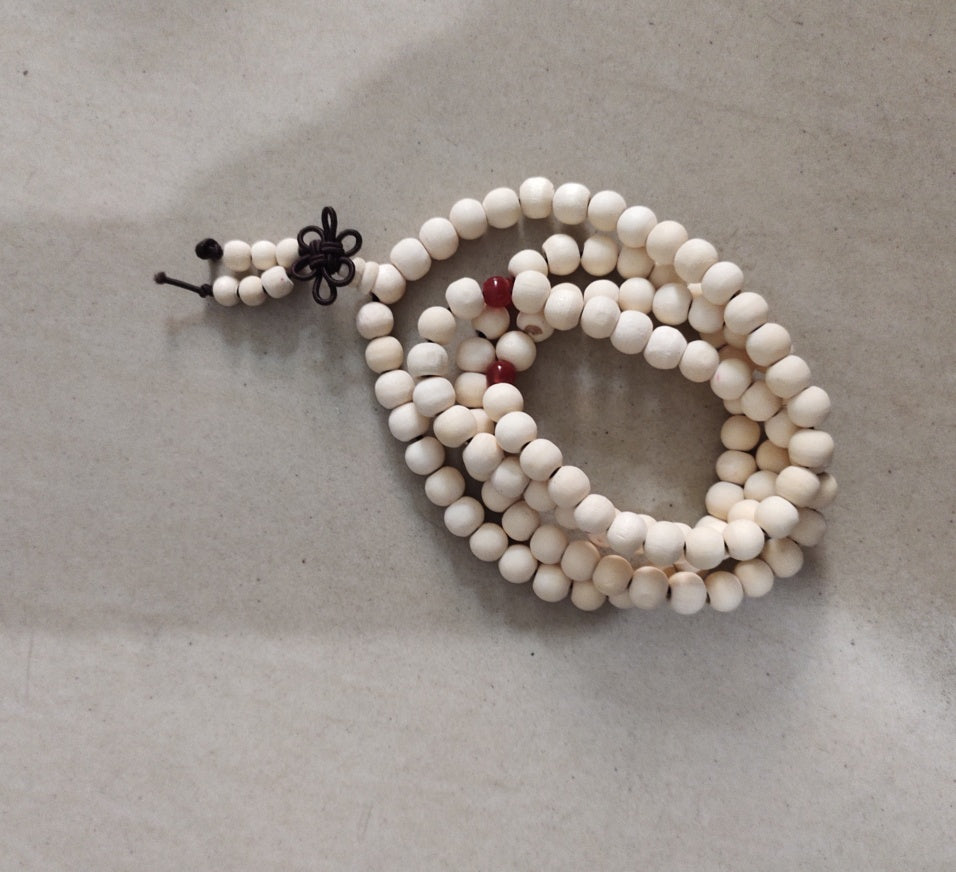 Womens Wooden Bracelet National Handmade Jewelry Red Sandalwood 8mm Beads Four Wraps Elegant Wrist Bangle Fashion