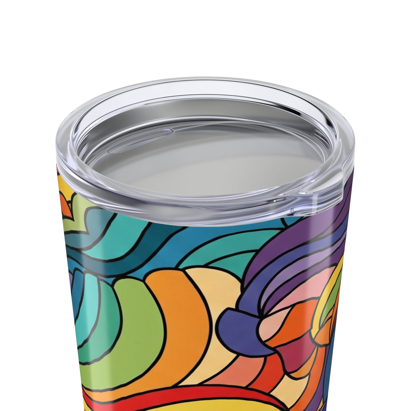 20oz Stainless Steel Travel Tumbler With Lid Double Wall Vacuum Insulated Spill Resistant BPA Free Printed Design