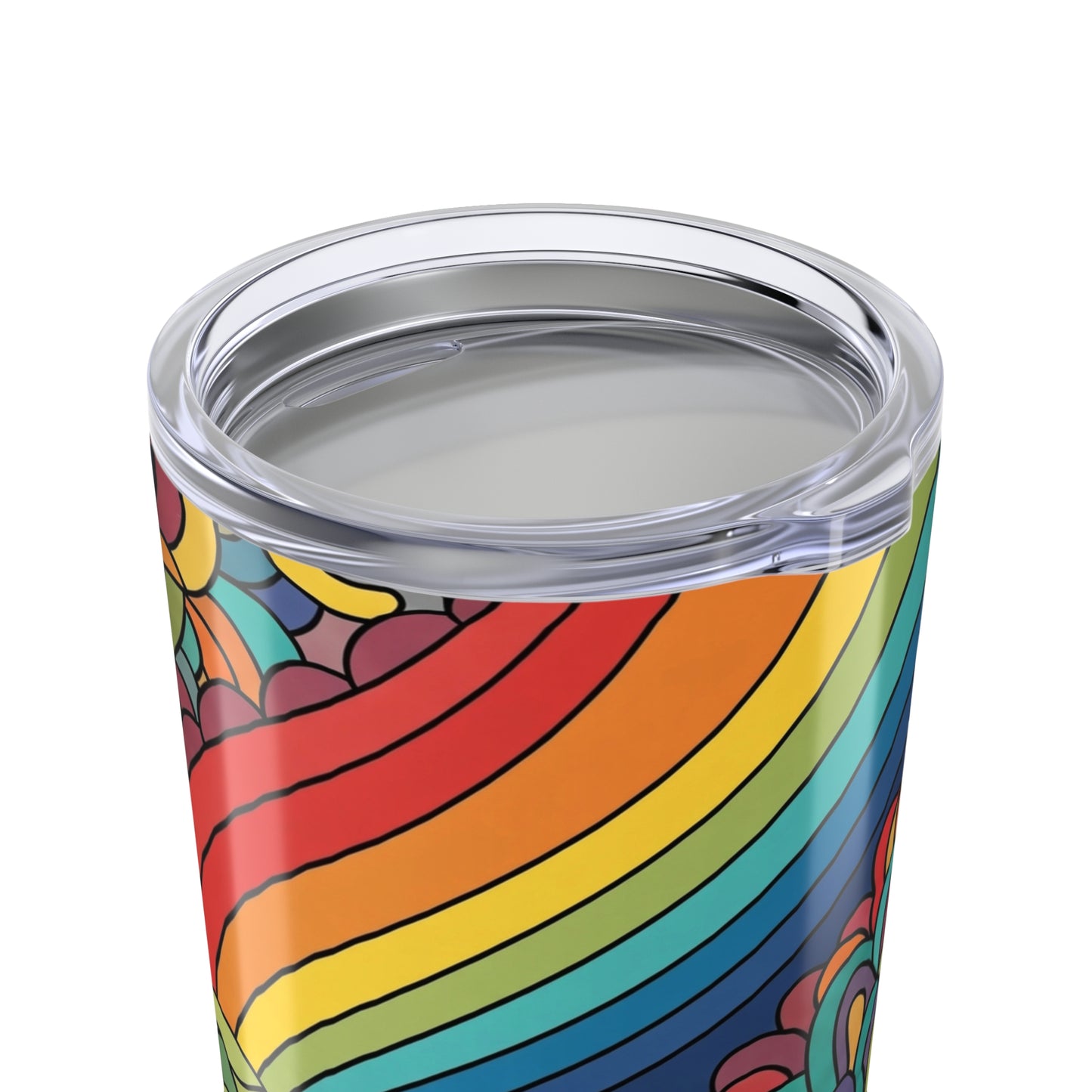 20 Ounce Metal Travel Mug With Printed Design Lid Vacuum Insulated Leak Proof Hot Cold Beverage Tumbler Dishwasher