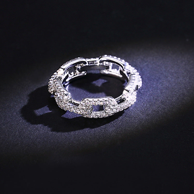 Copper Ring Unisex European American Style Zircon Inlaid Jewelry Tide Ring For Girls Fashion Trend To Wear New