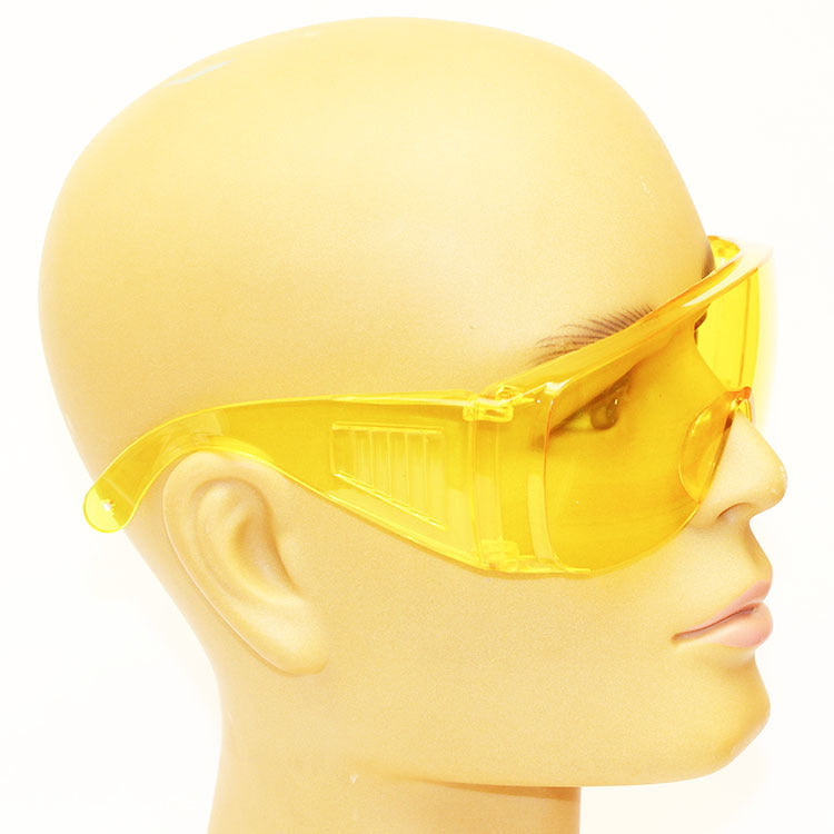 Protective Safety Glasses Polycarbonate Lenses Windproof Dustproof Waterproof Transparent Frame Enhanced Visibility