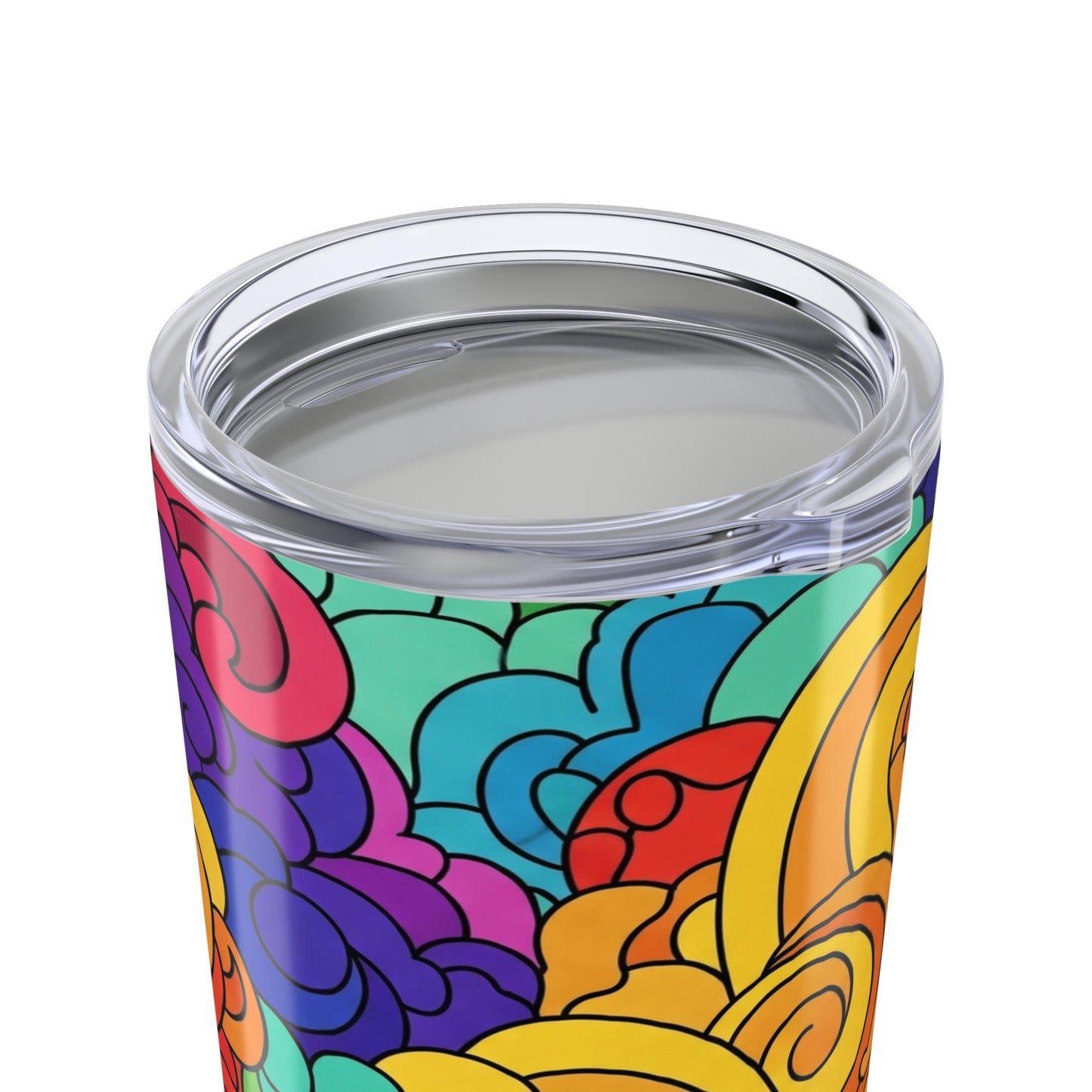 20oz Stainless Steel Tumbler With Printed Design Double Wall Vacuum Insulated Spill Resistant Durable Travel Mug