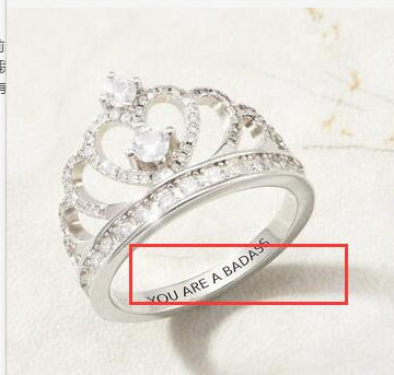 Womens Crown Ring European Alloy Ring With Gems Individually Packed Crown Design Ring For Women Festival Jewelry Gift