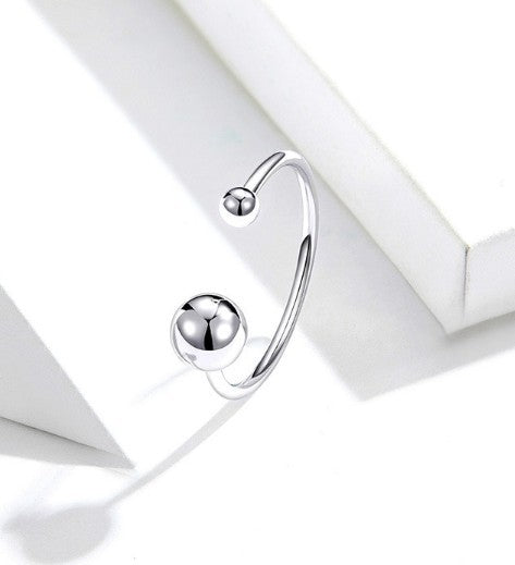 Sterling Silver Ring For Women Adjustable Opening Lightweight Thin Band Plated Stylish Minimal Design Everyday