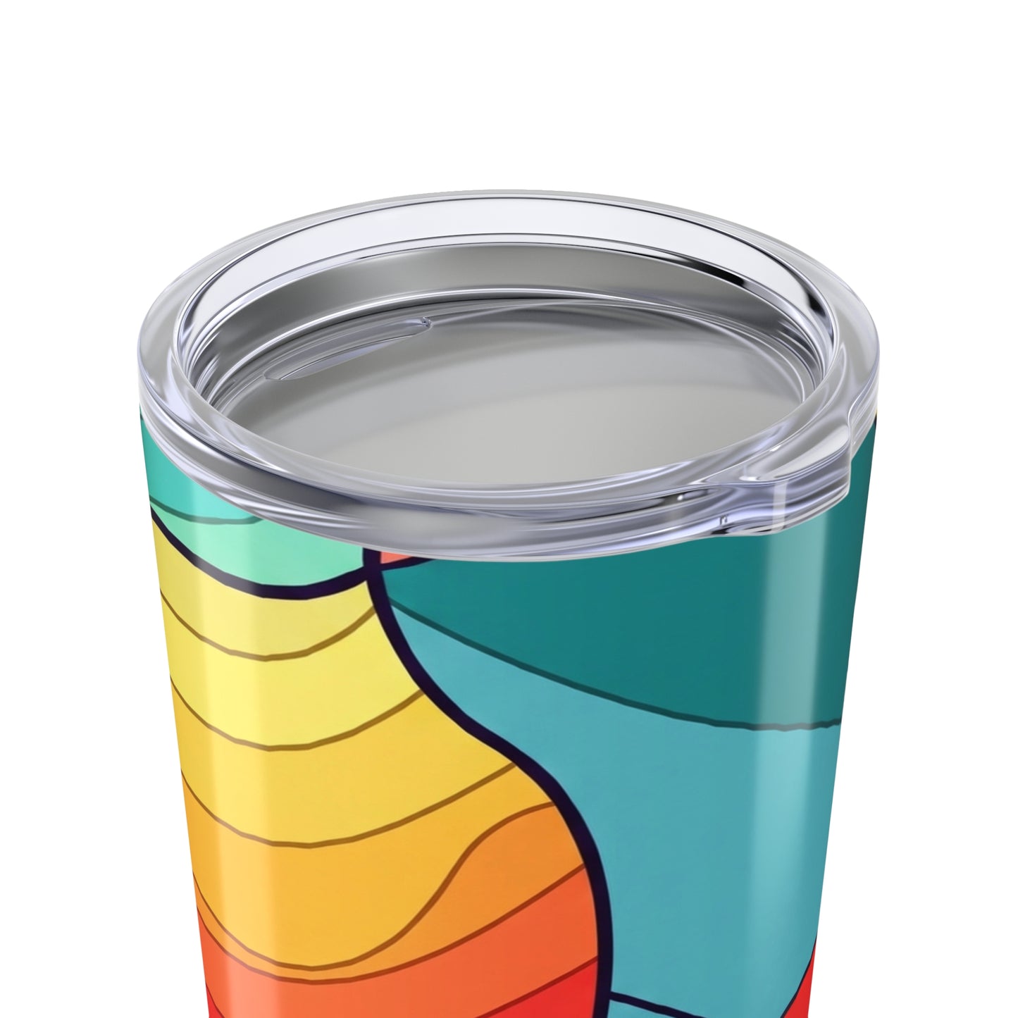 20oz Stainless Steel Travel Mug With Double Wall Vacuum Insulation Spill Resistant Printed Design For Hot And Cold
