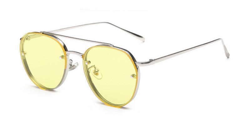 Womens Aviator Sunglasses With Gradient Lens Alloy Frame Ocean Tint Summer Glasses For Round Long Square Oval Faces