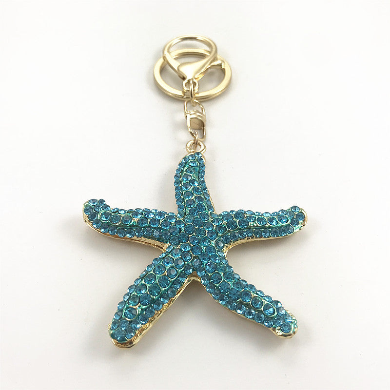 Alloy Keychain Seven Star Design 11cm For Keys And Bags