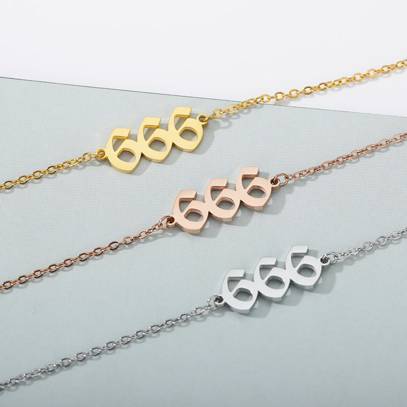 Angel Number Bracelet Stainless Steel Digital Number Jewelry Amulet Gift Gold Tone Fashion Gift For Daily Wear