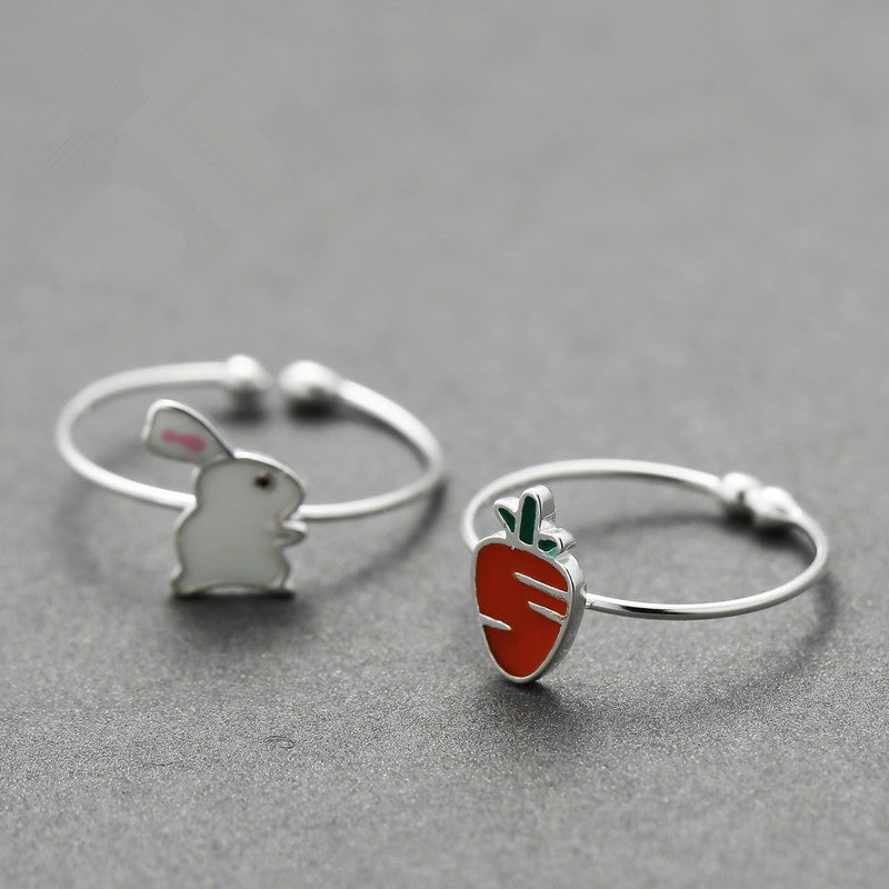 925 Sterling Silver Turnip Design Ring Women Zodiac Animal Korean Style Individually Packed Ready For Gift Fashion