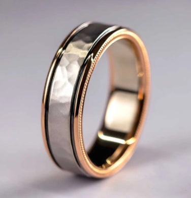 Rose Gold Zircon Copper Ring For Women Girls Fashion Jewelry Statement Ring Elegant Party Ring With Zircon For