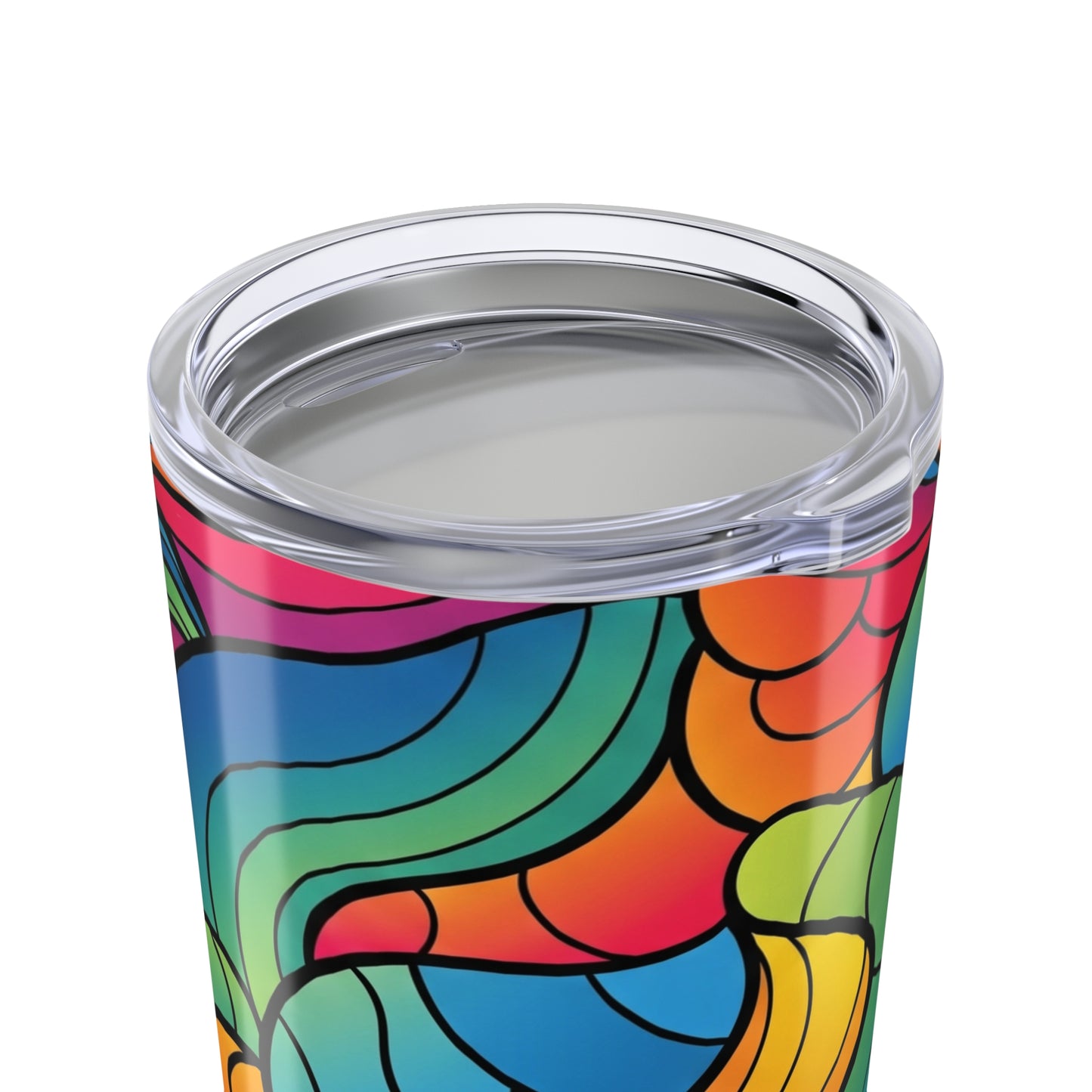 20oz Stainless Steel Tumbler With Double Wall Vacuum Insulation And Printed Design Leak Proof Lid For Hot Or Cold