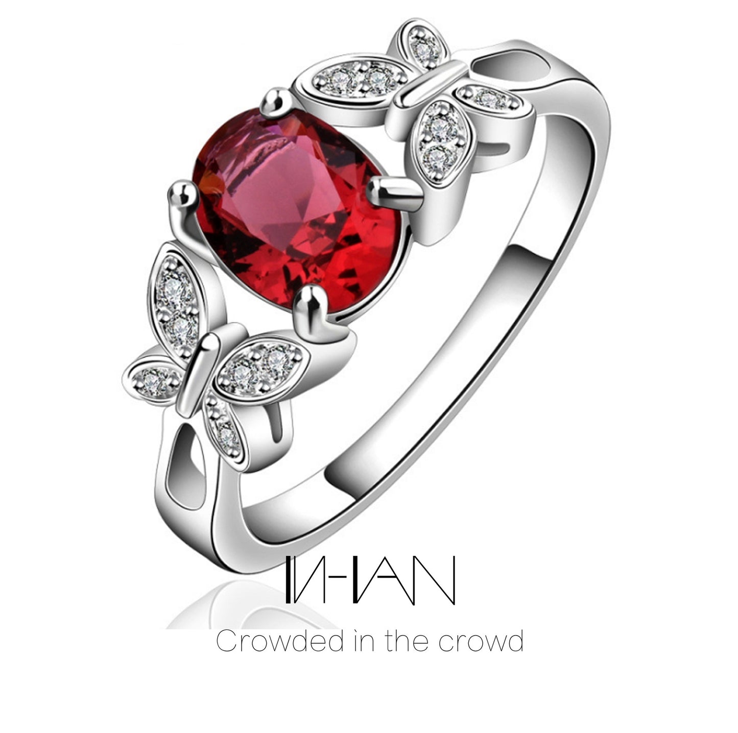 Zircon Bow Ring Electroplated Dainty Fashion Jewelry For Her