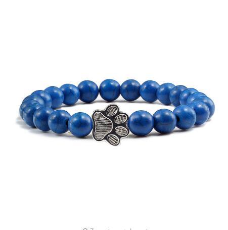 Beaded Bracelet For Men And Women Natural Turquoise Beads Inlay Fashion Leisure 8mm 18cm Unisex Natural Stones