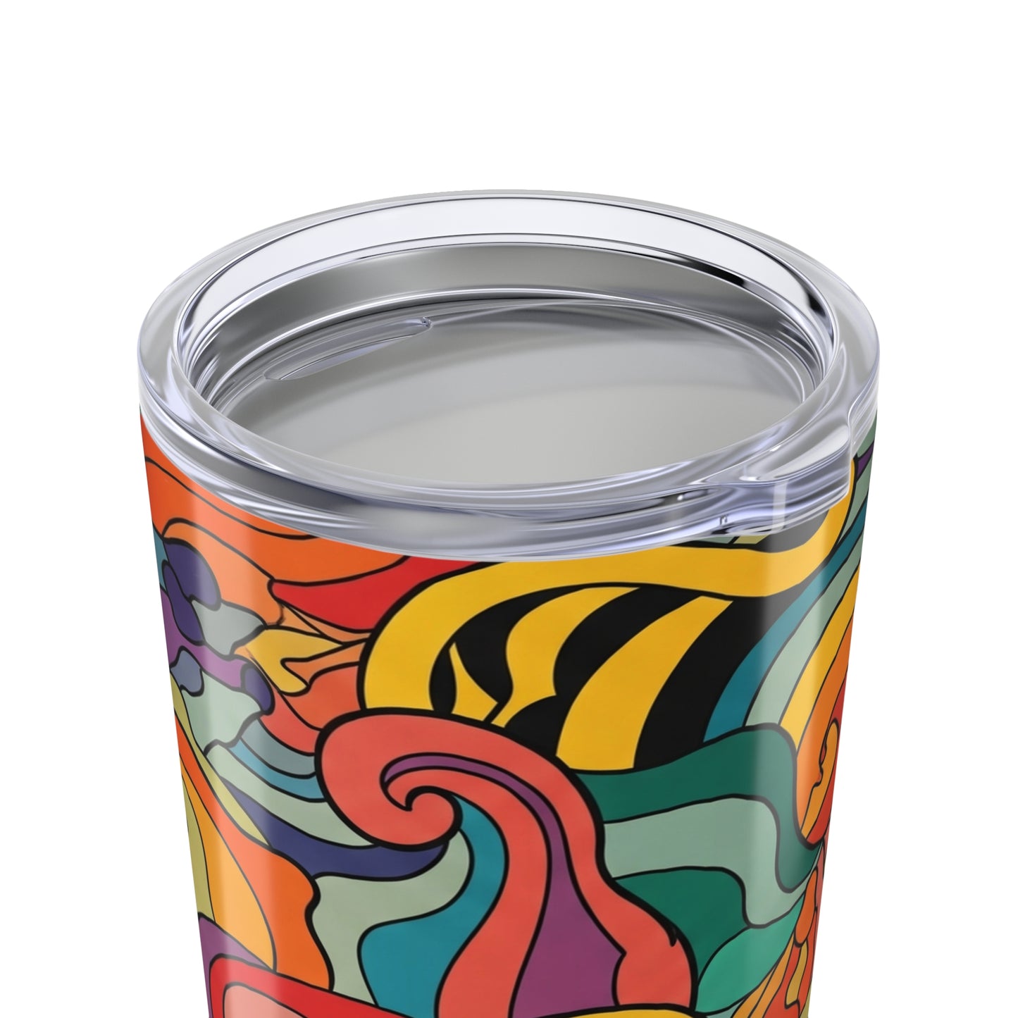 20oz Stainless Steel Travel Mug With Vacuum Insulation Keeps Hot Or Cold Drinks Printed Pattern For Office Use