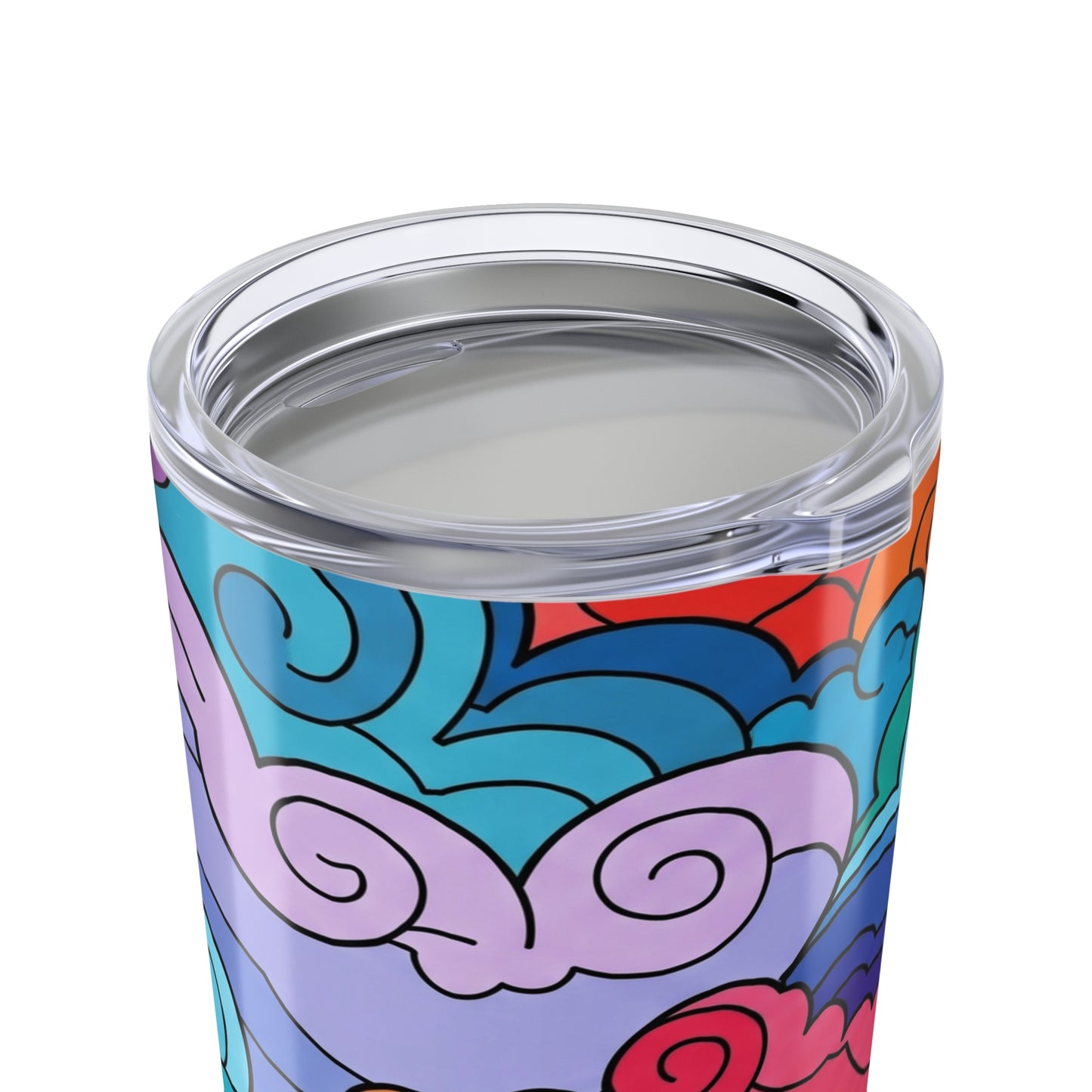 20oz Stainless Steel Printed Tumbler With Double Wall Insulation Travel Mug Spill Resistant Hot Cold Coffee Cup
