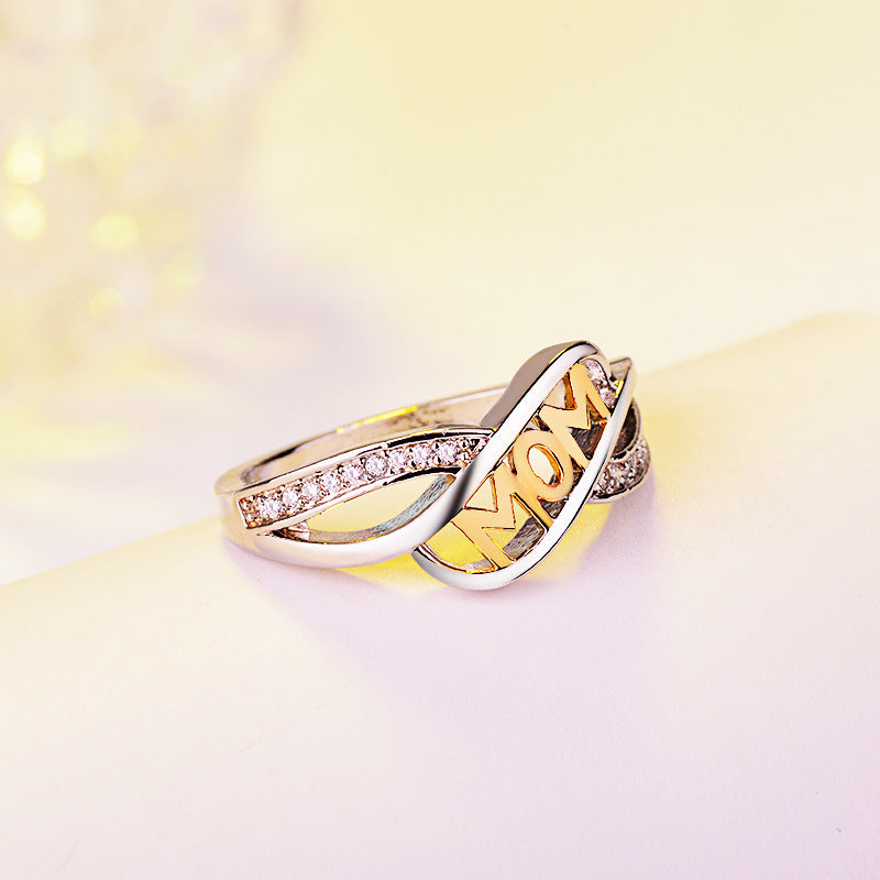 18K Gold Plated Copper Letter Initial Ring European Fashion Jewelry Individually Packed Gift For Holiday Season