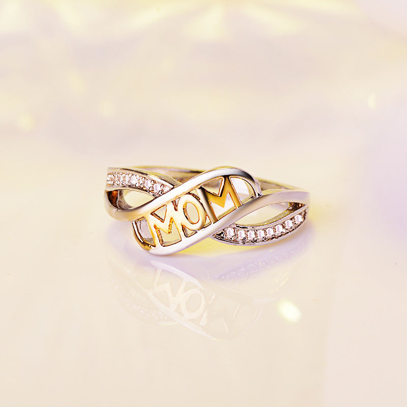 18K Gold Plated Copper Letter Initial Ring European Fashion Jewelry Individually Packed Gift For Holiday Season