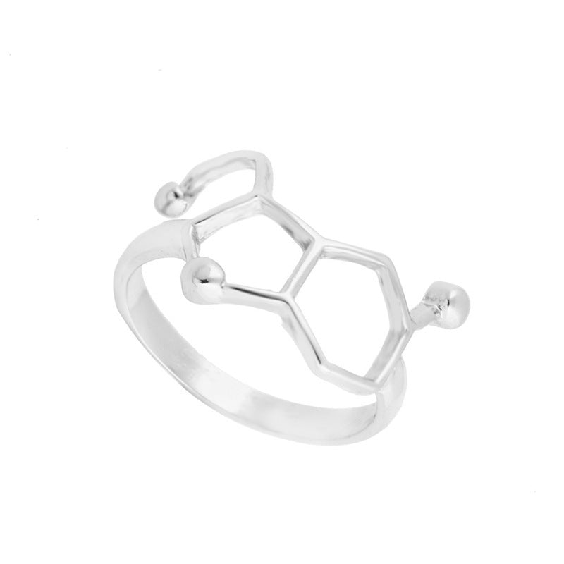 Metal Geometric Ring Sculpture Modern Art Decor Gold Finish