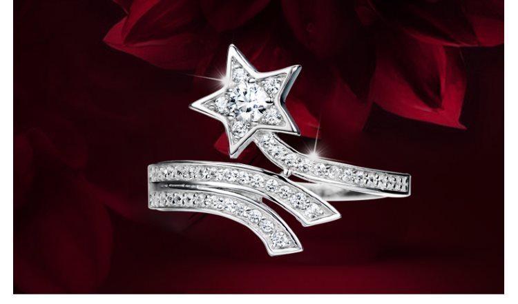 Open Ring Silver 925 With Zircon Crown Design Korean Style