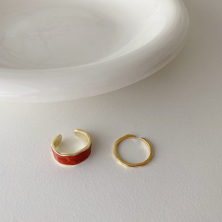 Women Metal Ring Set Elegant Minimalist Rings Individually Packaged Travel Souvenir Gift For Her Fashion Jewelry Ring