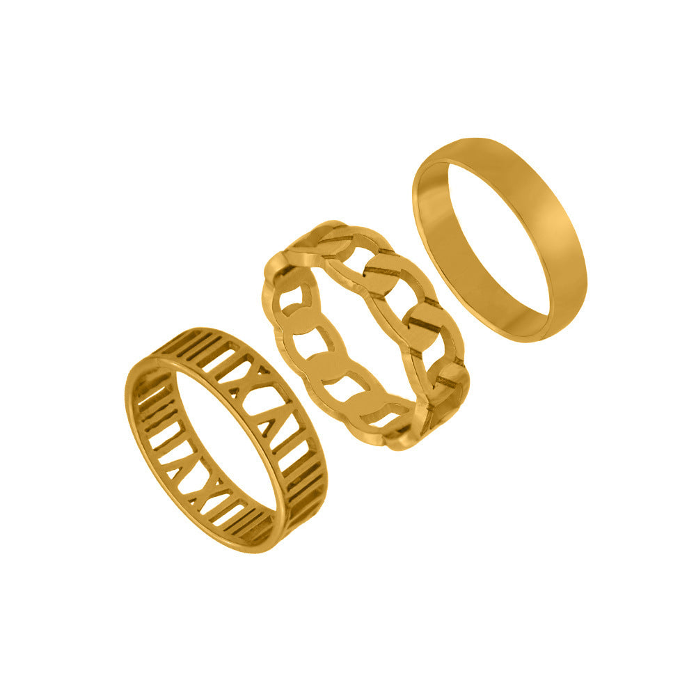 Couple Rings Simple Titanium Steel Rings Electroplated Stainless Steel Matching Promise Rings For Him And Her Wedding