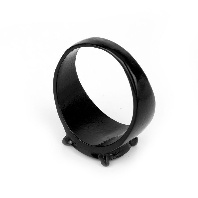 Animal Ring Cartoon Paw Print Rings For Men And Women Alloy Zodiac Ring Party Jewelry Gift Fashion Black Rings