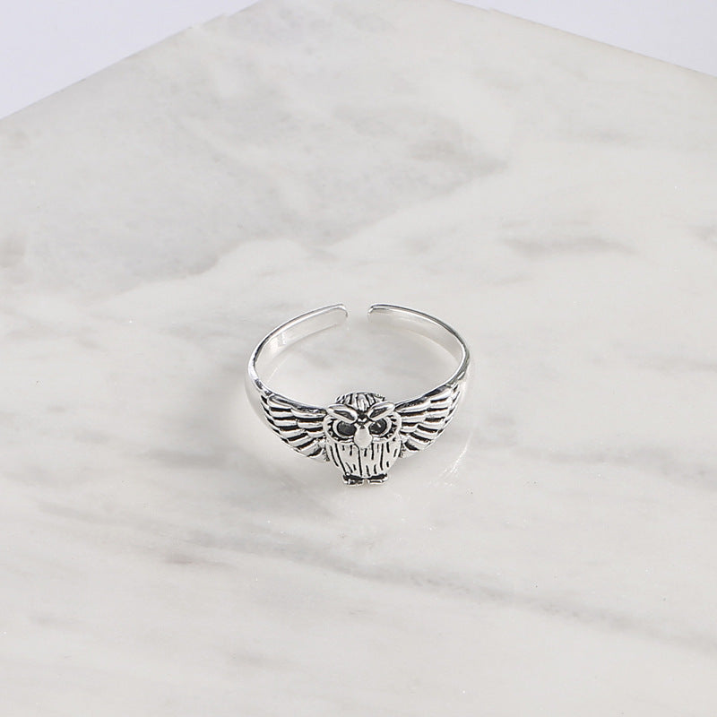 Open Adjustable Vintage Ring In 925 Sterling Silver With Platinum Plating For Daily Wear And Elegant Everyday Accessory