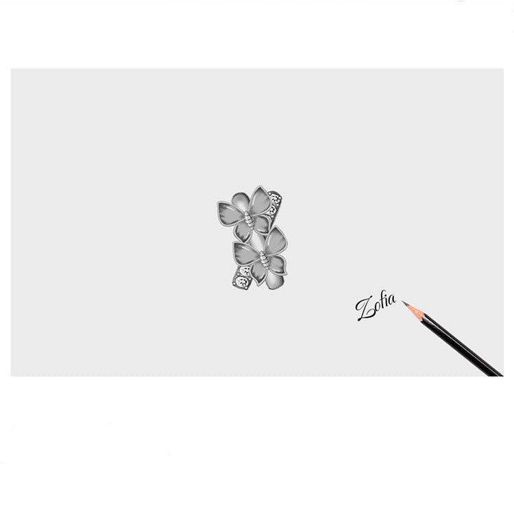 Sterling Silver Flying Butterfly Charm Bead For Bracelets And Necklaces 925 Loose Bead For Jewelry Making For Crafts