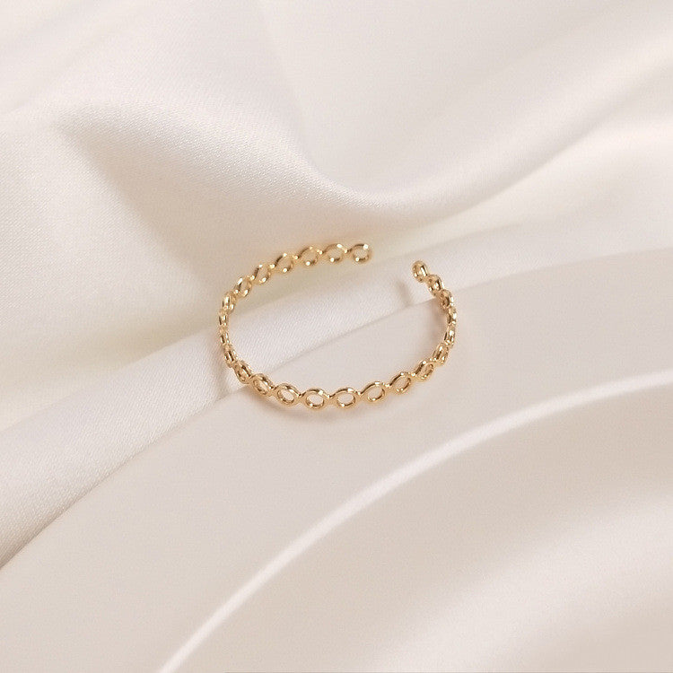 Copper Chain Ring Set Fashion Jewelry For Everyday And Special Occasions Versatile Rings Durable Copper Finish