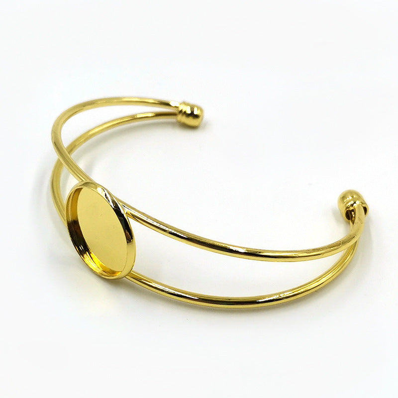 Bracelet Bottom Support Double Line Copper Backing For Jewelry Making Repair 18mm 20mm 25mm Sizes Include Pack