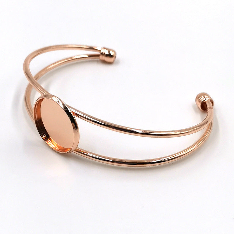 Bracelet Bottom Support Double Line Copper Backing For Jewelry Making Repair 18mm 20mm 25mm Sizes Include Pack
