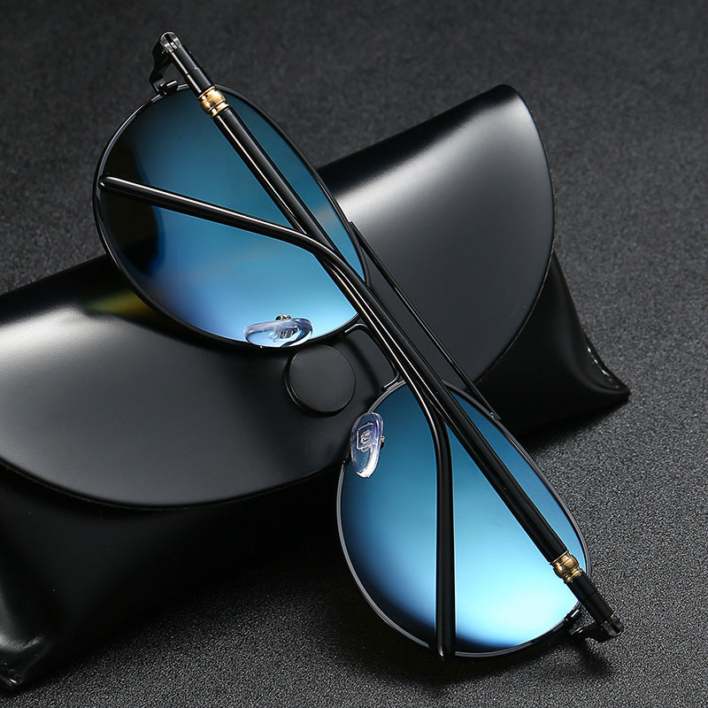 Mens Polarized Sunglasses Metal Frame UV400 Protection Vintage Style TAC Lenses For Driving Outdoor For Travel