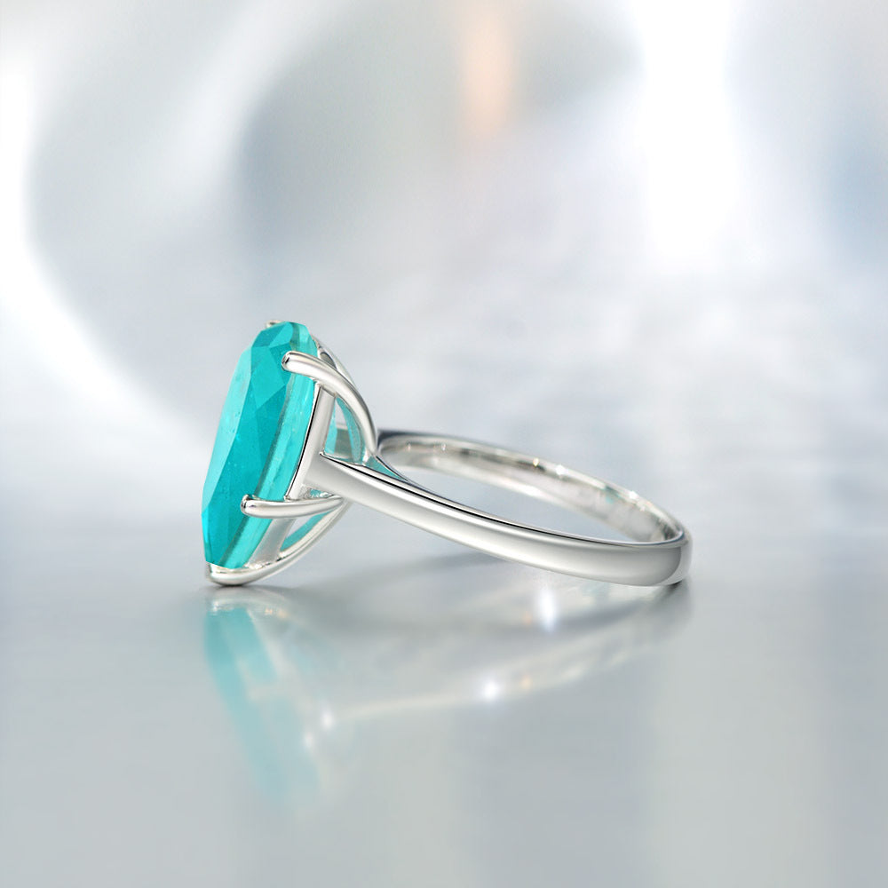 Vintage 925 Silver Inlaid Alloy Gemstone Floral Design Birthday Gift European And American Fashion Accessories