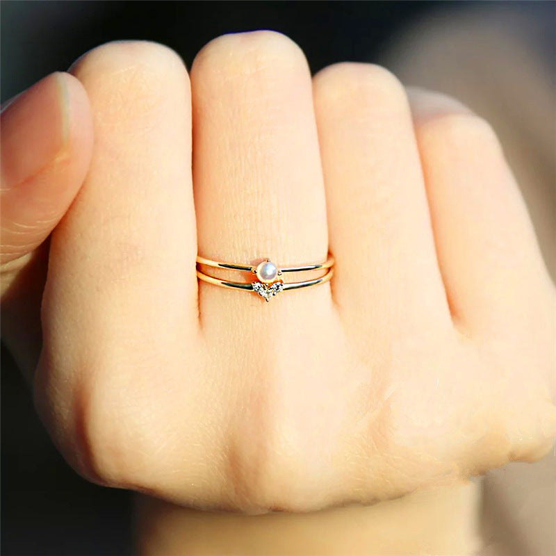 Copper Heart Ring Gold Plated With Zircon Inlay For Her Anniversary Birthday Wedding Gift For All Events Today