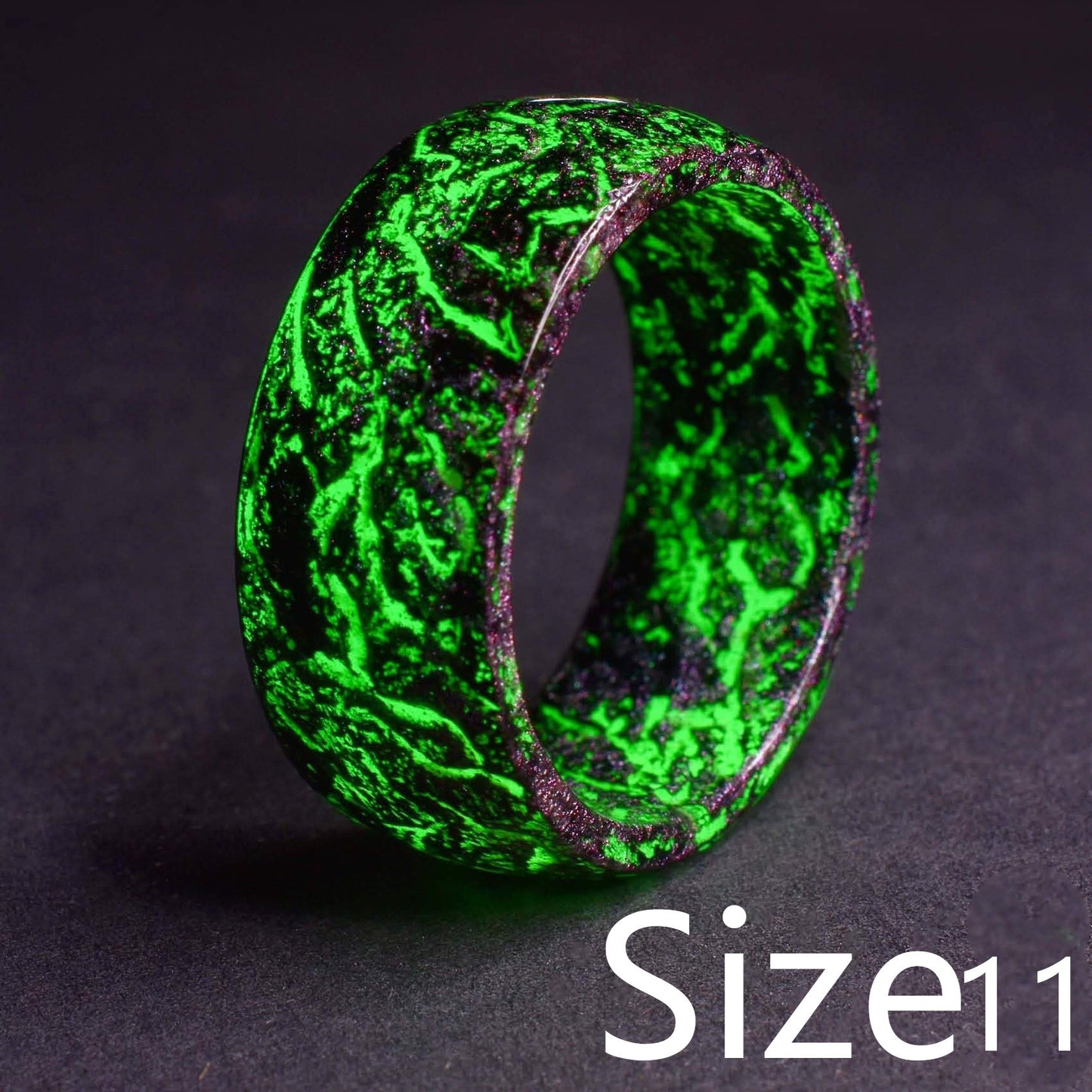 Luminous Resin Ring Glow In The Dark Geometrical Band Unisex Jewelry Accessory For Men Women Fashion Statement