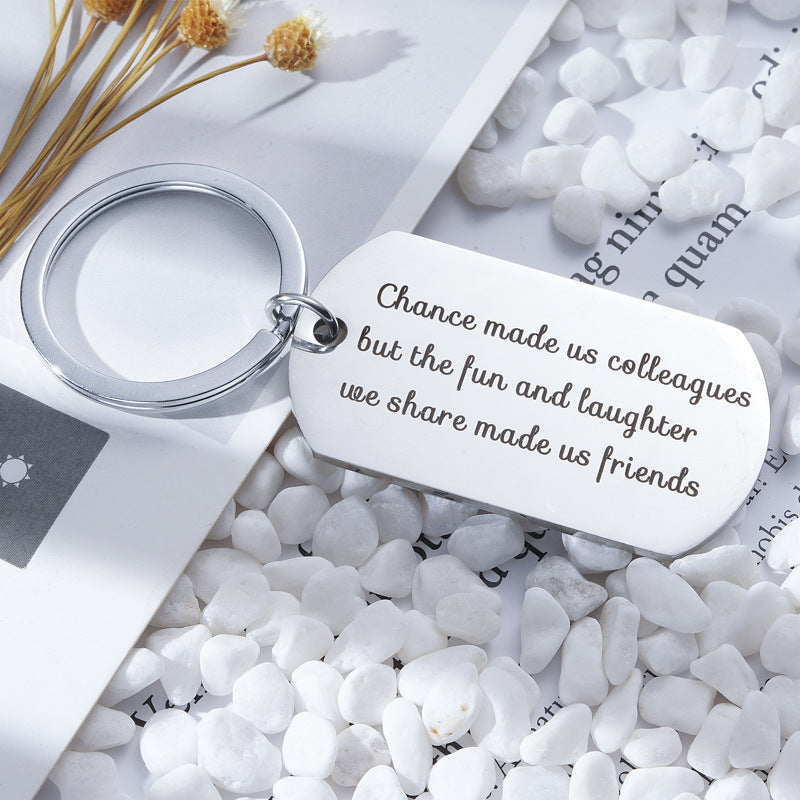 Unisex Military Stainless Steel Keychain Friendship Keepsake Durable Pendant Gift For Men Women Everyday Carry Daily