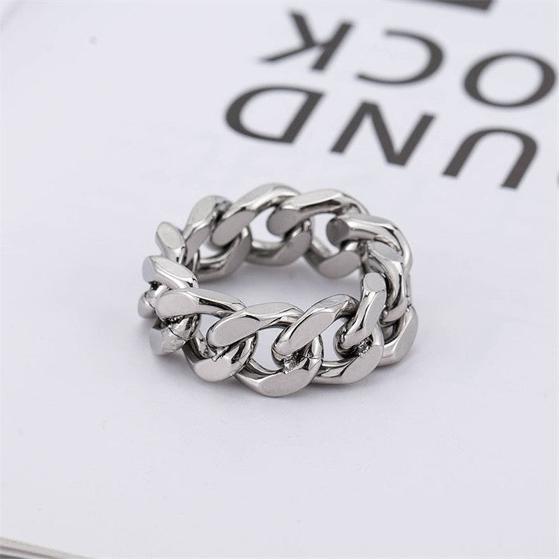Geometric Titanium Steel Ring For Men Durable High Quality