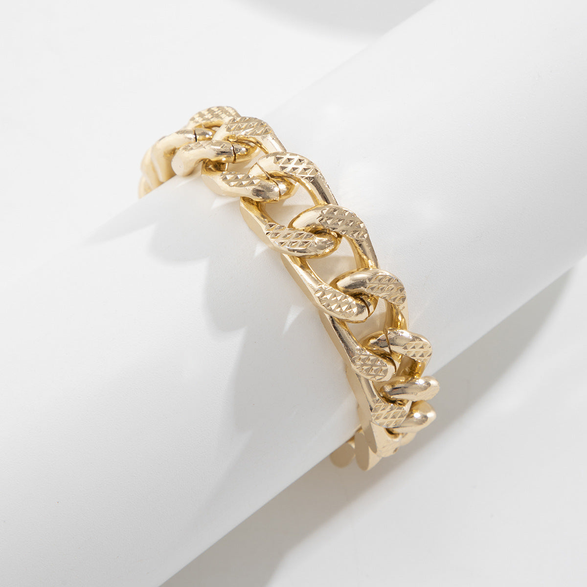 Womens Thin Bracelet Simple Design Electroplated Lightweight Hollow Chain For EverydayUse Wear Length 16cm 5cm