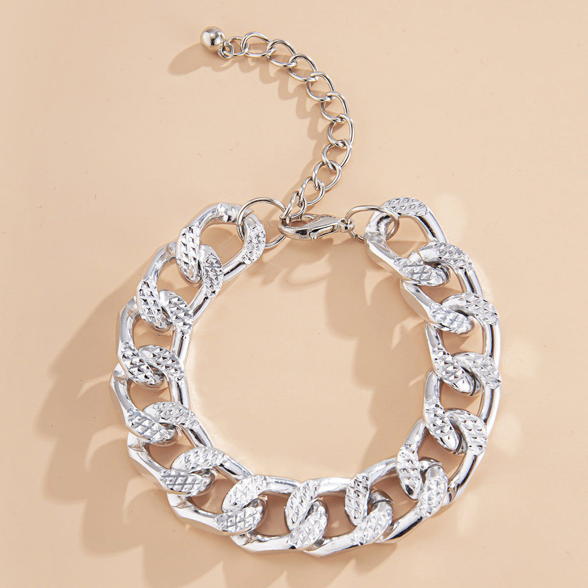 Womens Thin Bracelet Simple Design Electroplated Lightweight Hollow Chain For EverydayUse Wear Length 16cm 5cm