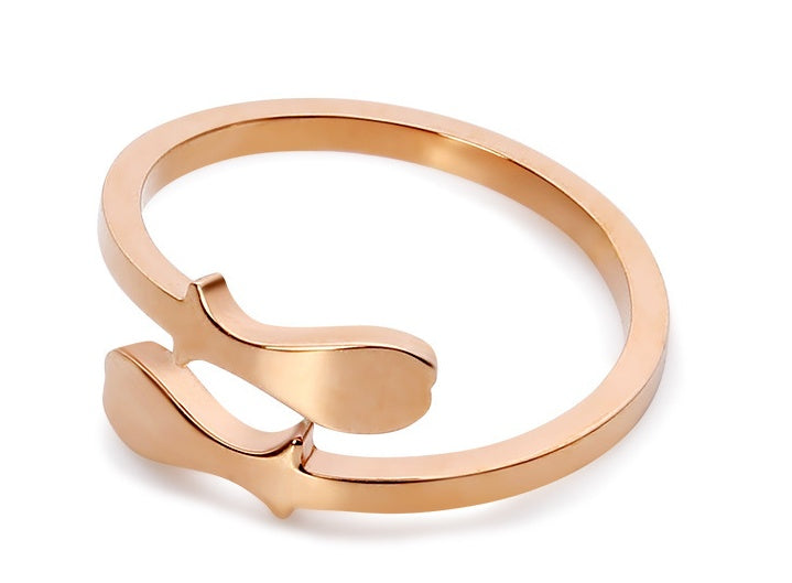 Titanium Steel Couple Rings Adjustable Zodiac Constellation Form Rose Gold Electroplated Rings For Women And Men