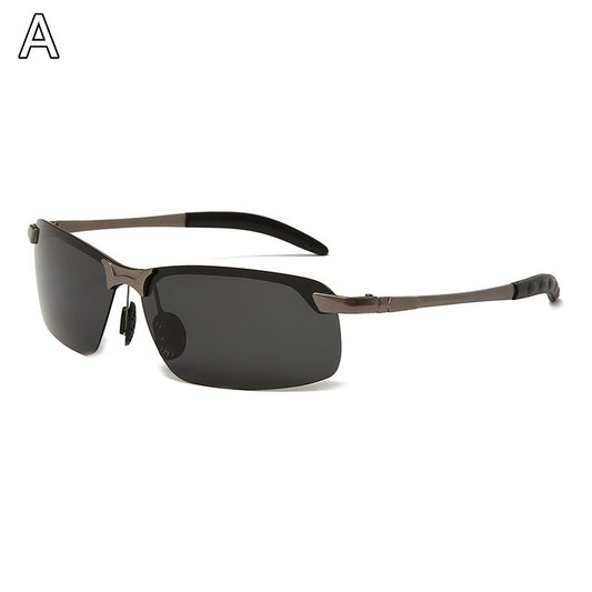 Clip On Polarized Sunglasses Metal Frame For Fishing With Color Changing TAC Lenses Visible Light Rate Outdoor