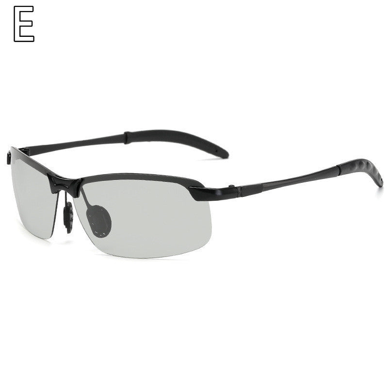 Polarized Sunglasses For Men And Women Metal Frame Photochromic Lenses Ideal For Driving High Visible Light Rate