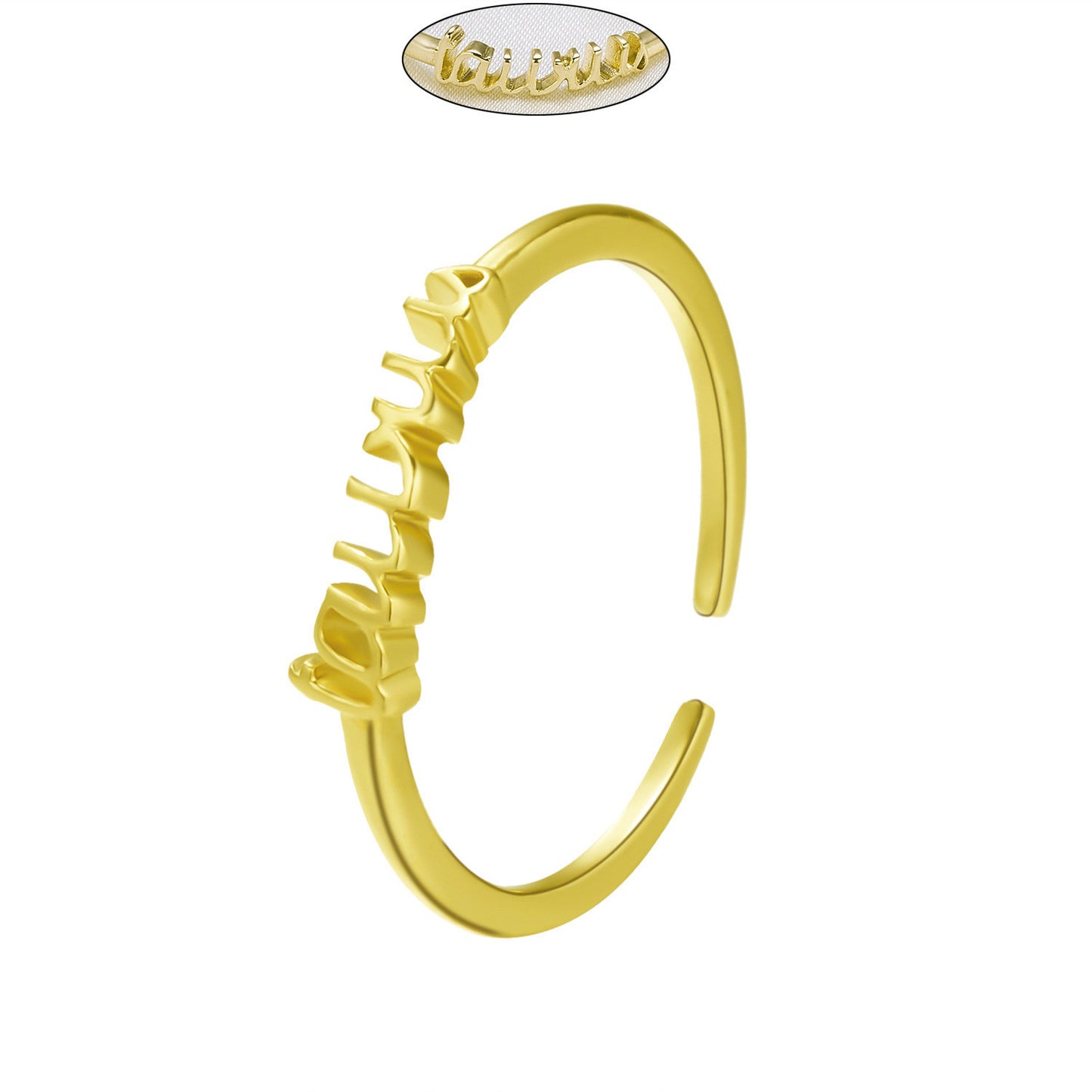 Constellation Letter Ring Adjustable Copper Jewelry European and American Style Personal Statement Ring Everyday Wear