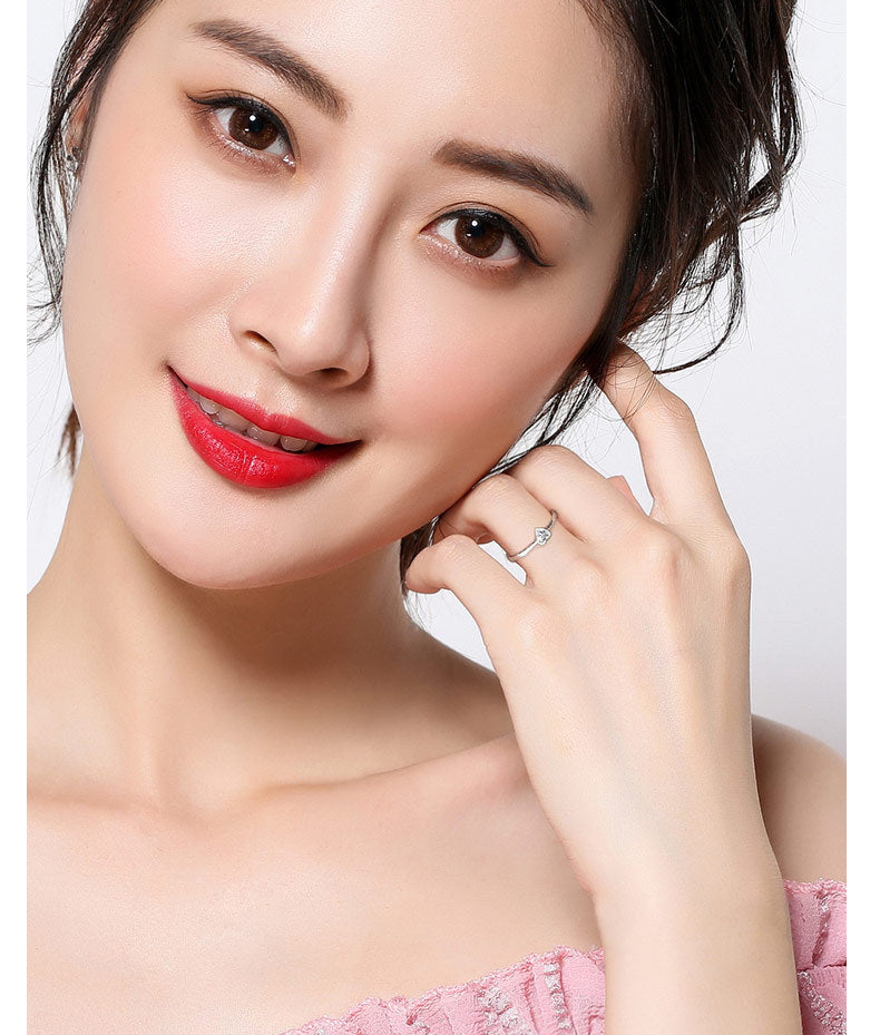 Adjustable Copper Ring For Couples With Alloy And Artificial Gem Inlay Fashion Statement Ring Open Band For Everyday Wear