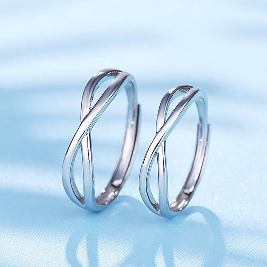 925 Silver Unisex Couple Rings Geometric Design For Men And Women Wedding Jewelry Gift For Couples Anniversaries