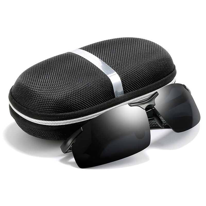 Mens Polarized Sunglasses Aluminum Magnesium Alloy Frame UV400 Protection Casual Sport Windproof Mirror Resin Lens