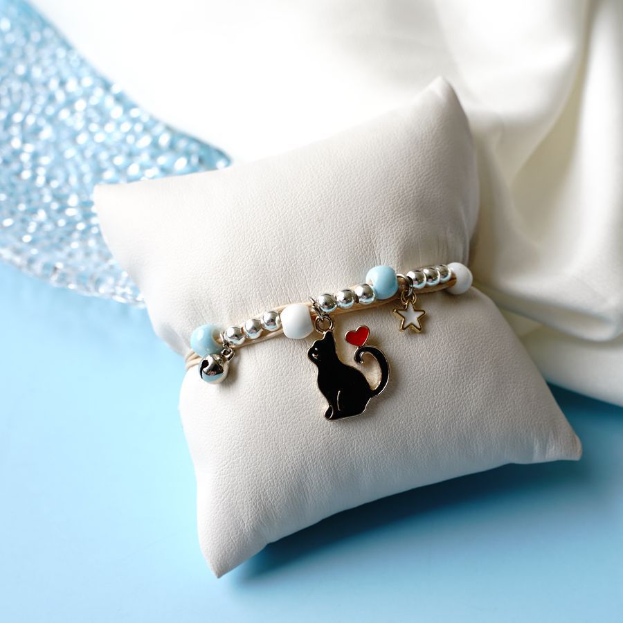 Ceramic Cartoon Bracelet Woven Alloy Jewelry Simple Beads Bracelet With Deer Rabbit Cat And Design Accessories