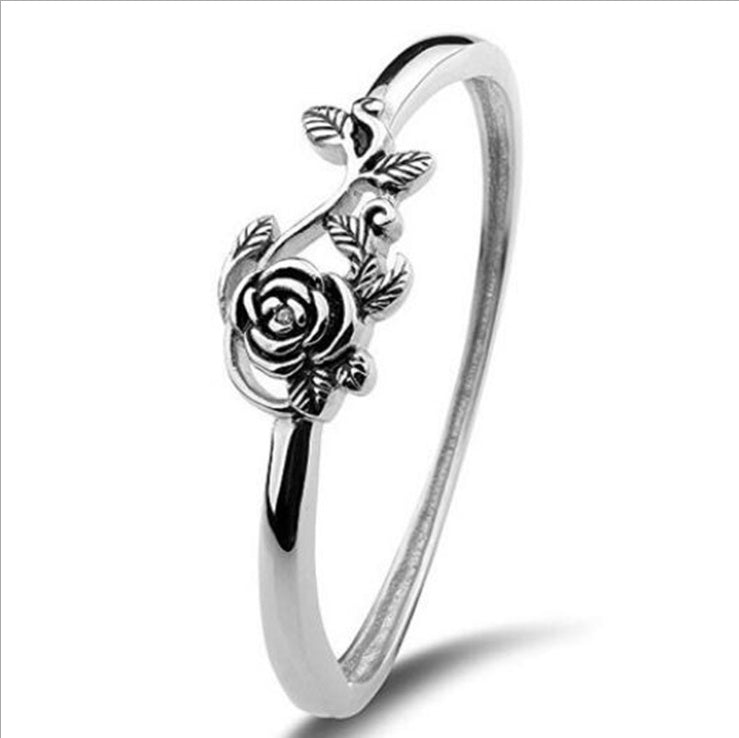 Womens Rose Ring Metal Electroplated Vintage Flower Ring For Festivals Gift Jewelry Bulk Wholesale Everyday Gift