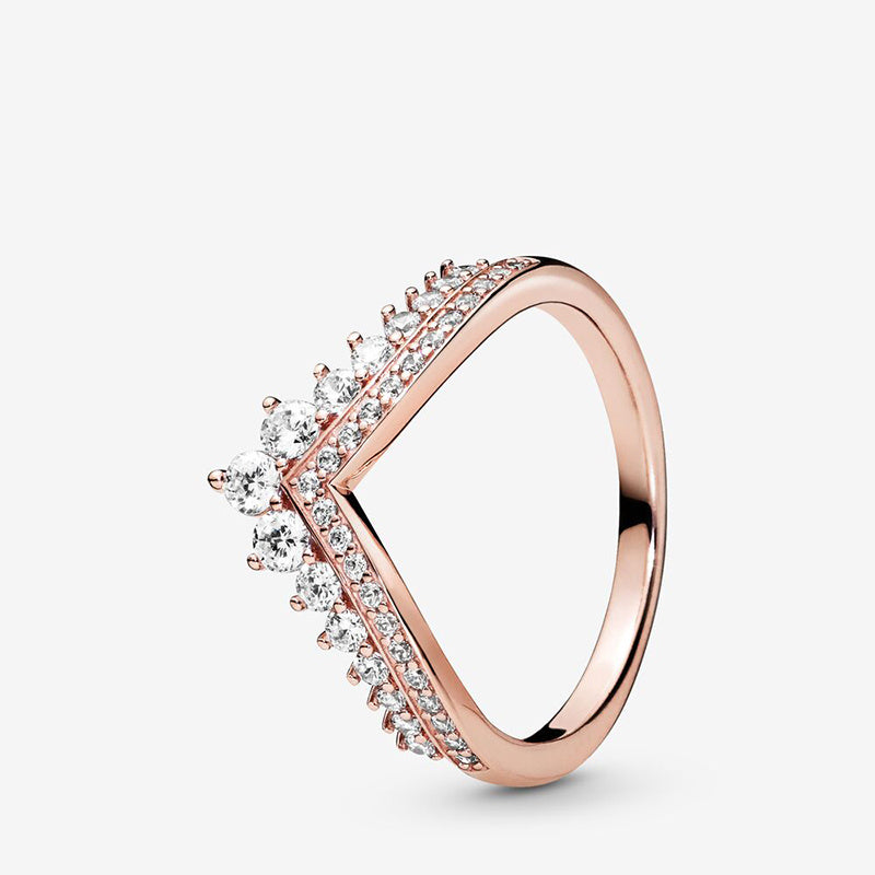 Silver Rose Gold Daisy Flower Ring Intertwined