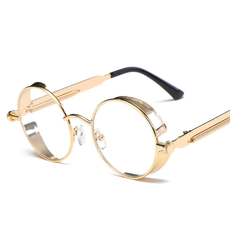 Women Vintage Round Eyeglasses Metal Frame With Spring Hinges Fashion Eyewear Timeless Glasses Everyday Style